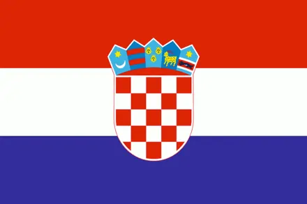 Vlajka k lodi 30x20 cm - Chorvatsko s provázkem