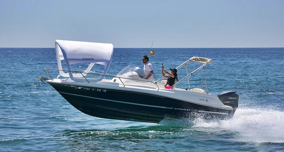 DECKTENT Bimini XS pro plachetnice 7-10 m a RIB a motorové čluny 5–7,5 m černá