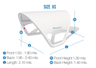 DECKTENT Bimini XS pro plachetnice 7-10 m a RIB a motorové čluny 5–7,5 m černá