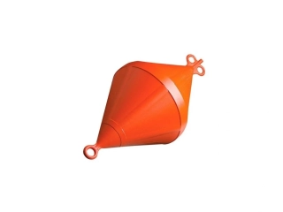 Oranžová jehlanová boje, průměr 22 cm, výška 54 cm, objem 5 l